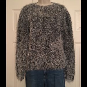 Fuzzy Warm Soft Black/gray Women’s Sweater S/M